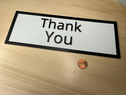 Thank You Sign – Thankyou Thanks Banner Display | Restaurant, Small Business, Shop, Door, Wall, Counter Display Décor