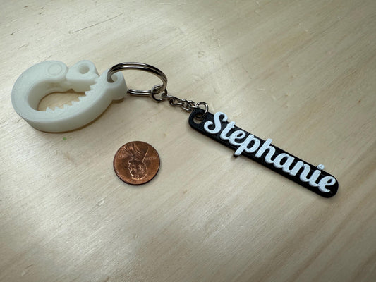 Mini Custom Name Keychain – Personalized Backpack & Bookbag Charm | Name Tag Key Ring | Back to School Gift | Bag Accessory