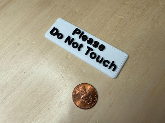 Please Do Not Touch Sign – Display Banner Label for Shops & Small Businesses | No Touching Counter Display | Retail Table Decor