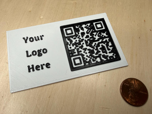 Custom QR Code Business Card with Custom Logo Personal Contact Card with Custom Text | Digital Networking Tool