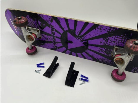 Skateboard Wall Mount Display Hook | Wall Hanger Rack for Skate Decks | Minimalist Board Display | Bedroom, Garage, or Shop Decor