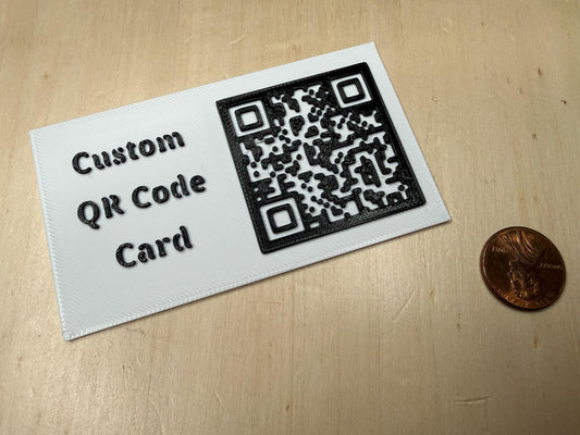 Custom QR Code Business Card | Personalized Contact Card with Custom Text | Digital Networking Tool