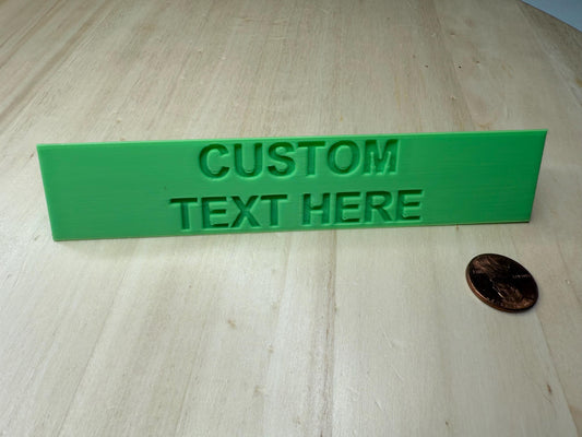 Custom Text Tabletop Desk Sign – 15x3 cm Personalized Name Plate | Wedding Table Sign | Office Desk Sign | Event Decoration