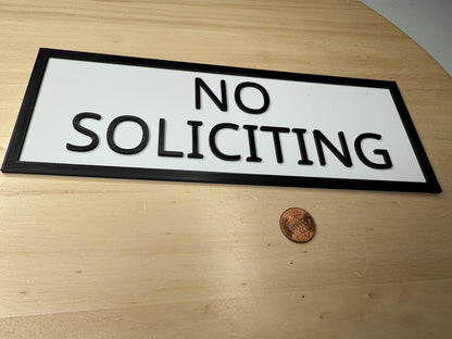 NO SOLICITING Sign Solicitation Do Not Disturb Banner Display Restaurant Small Business Door Wall