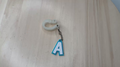 Letter Keychain Charm – Personalized Initial Backpack & Bookbag Accessory | Custom Monogram Key Ring | Bag Charm Gift