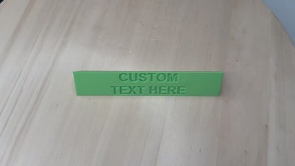 Custom Text Tabletop Desk Sign – 15x3 cm Personalized Name Plate | Wedding Table Sign | Office Desk Sign | Event Decoration