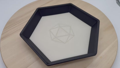 Large Hexagonal Dice Tray | Tabletop RPG Accessory for Dungeons & Dragons, Game Night & D20 Dice | 3D Printed Gaming Tray for Players & Dungeon Masters