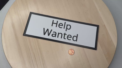 Help Wanted Sign – Now Hiring Apply Within Banner Display | Restaurant, Small Business, Door, Wall, or Window Décor