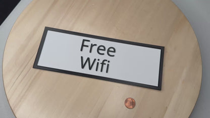 Free WiFi Sign – Wireless Internet Banner Display | Restaurant, Café, Small Business, Door, Wall, or Counter Décor