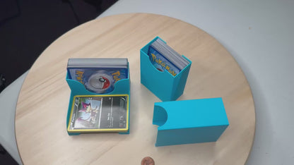 Trading Card Game Bundle – Draw & Discard Tray + 100 Card Deck Box | Fits Pokémon, Magic The Gathering, Yu-Gi-Oh | TCG Organizer Gift